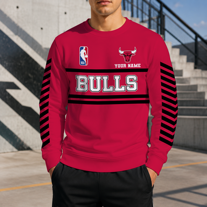 FINAL SALE - NEW CUSTOMIZED NBA19 CBU CHICAGO BULLS UNISEX SWEATSHIRT