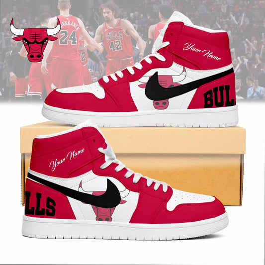 FINAL SALE - NEW CUSTOMIZED NBA19 CBU CHICAGO BULLS AIR JORDAN SNEAKERS