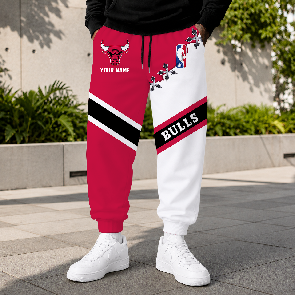FINAL SALE - NEW CUSTOMIZED NBA19 CBU CHICAGO BULLS SWEATPANTS