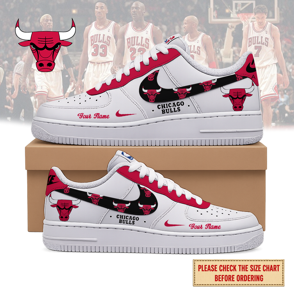 EXCLUSIVE EDITION - NEW CUSTOMIZED NBA19 CBU CHICAGO BULLS AF1 SNEAKERS