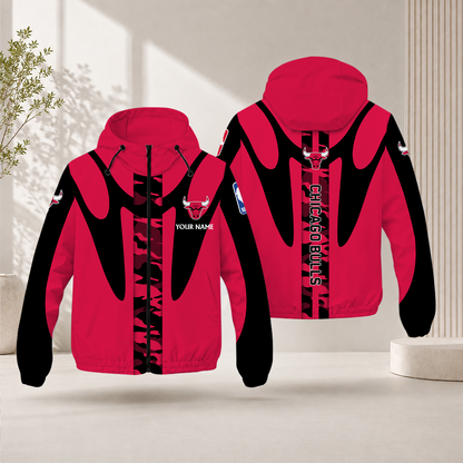 LIMITED EDITION - NEW CUSTOMIZED NBA19 CBU CHICAGO BULLS WINDBREAKER JACKET