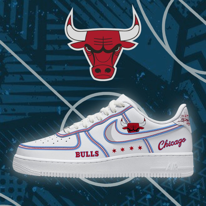 FINAL SALE - NEW CUSTOMIZED NBA19 CBU CHICAGO BULLS AF1 SHOES