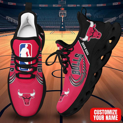 FINAL SALE - NEW CUSTOMIZED NBA19 CBU CHICAGO BULLS PREMIUM CLUNKY SNEAKERS