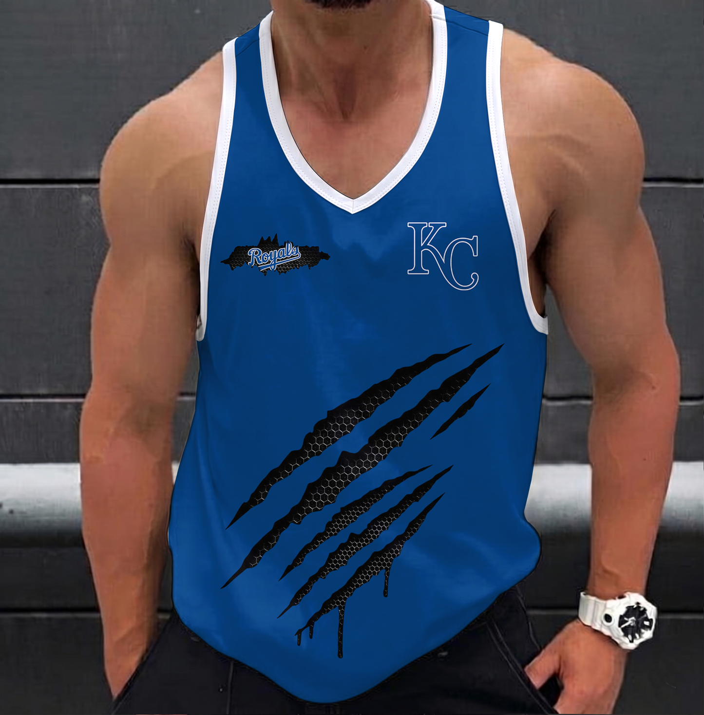 FINAL SALE - NEW CUSTOMIZED MLB19 KANSAS CITY ROYALS UNISEX TANK TOP