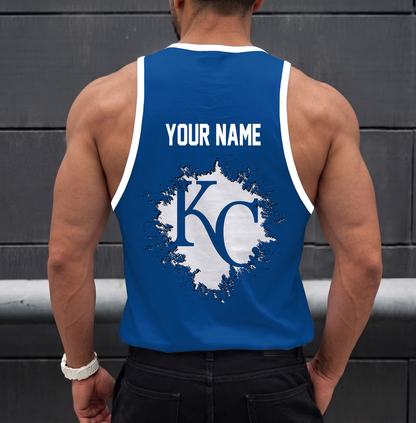 FINAL SALE - NEW CUSTOMIZED MLB19 KANSAS CITY ROYALS UNISEX TANK TOP