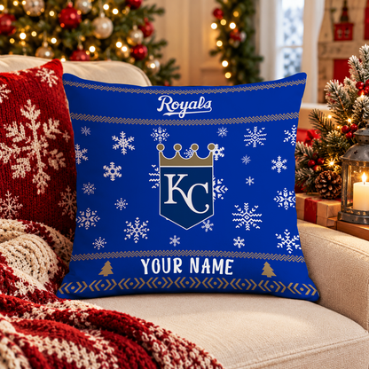 FINAL SALE - NEW PERSONALIZED MLB19 KCR KANSAS CITY ROYALS PILLOW CASE
