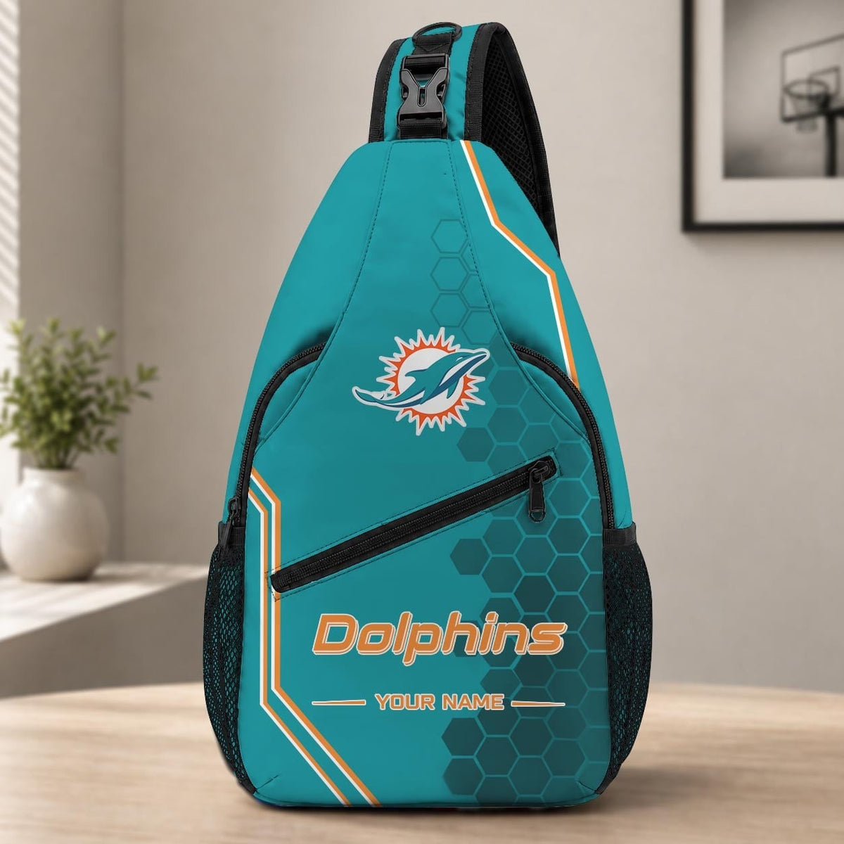 ELITE EDITION - NEW CUSTOMIZED NFL19 MDP MIAMI DOLPHINS SLING BAG