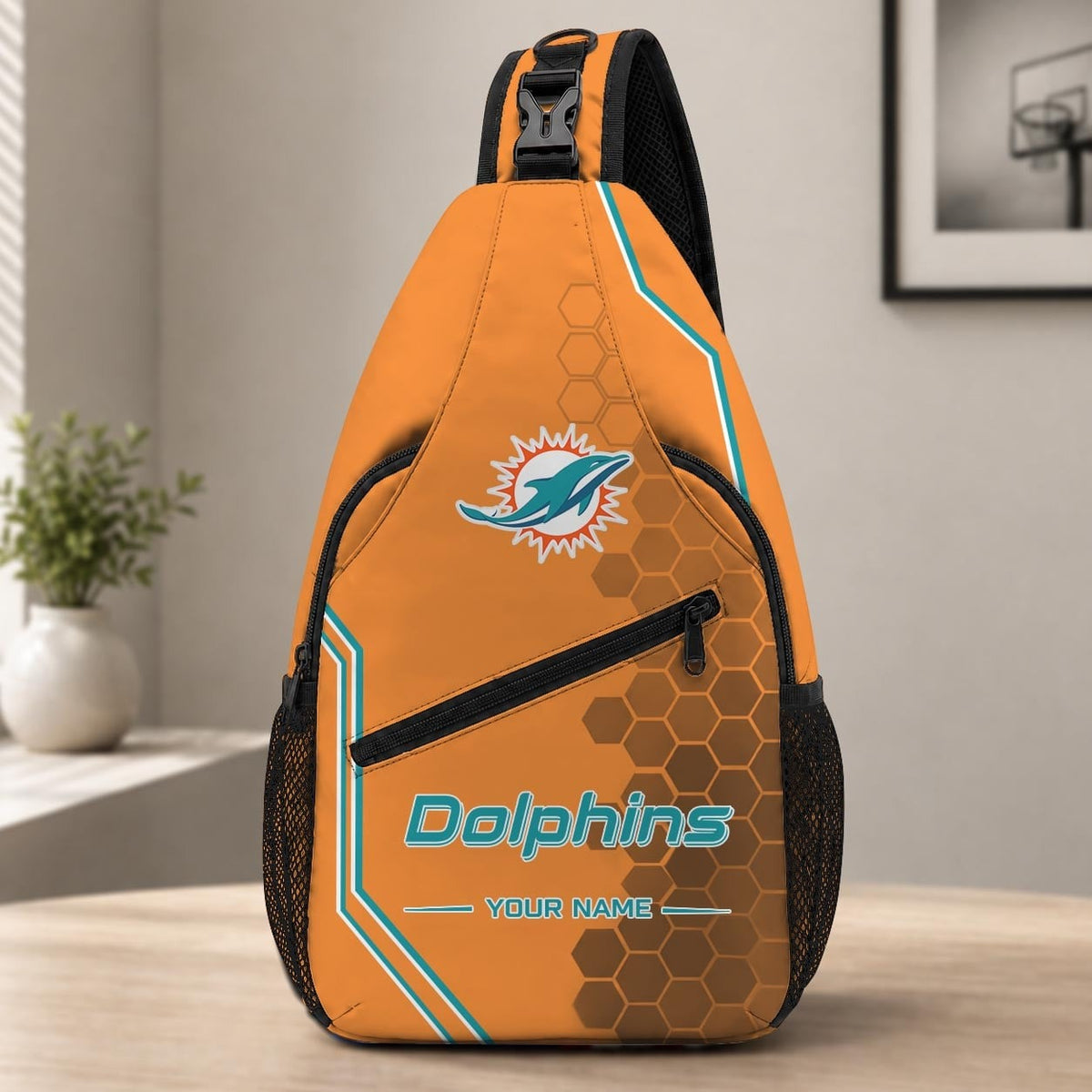 ELITE EDITION - NEW CUSTOMIZED NFL19 MDP MIAMI DOLPHINS SLING BAG
