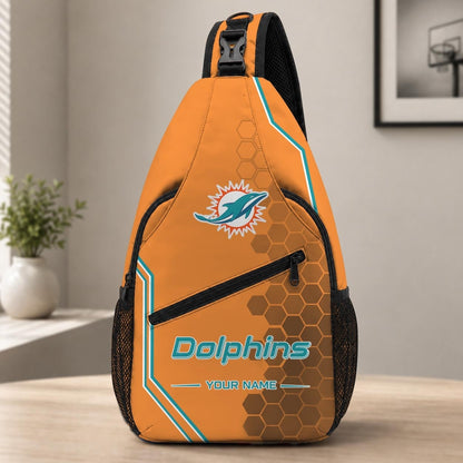 ELITE EDITION - NEW CUSTOMIZED NFL19 MDP MIAMI DOLPHINS SLING BAG