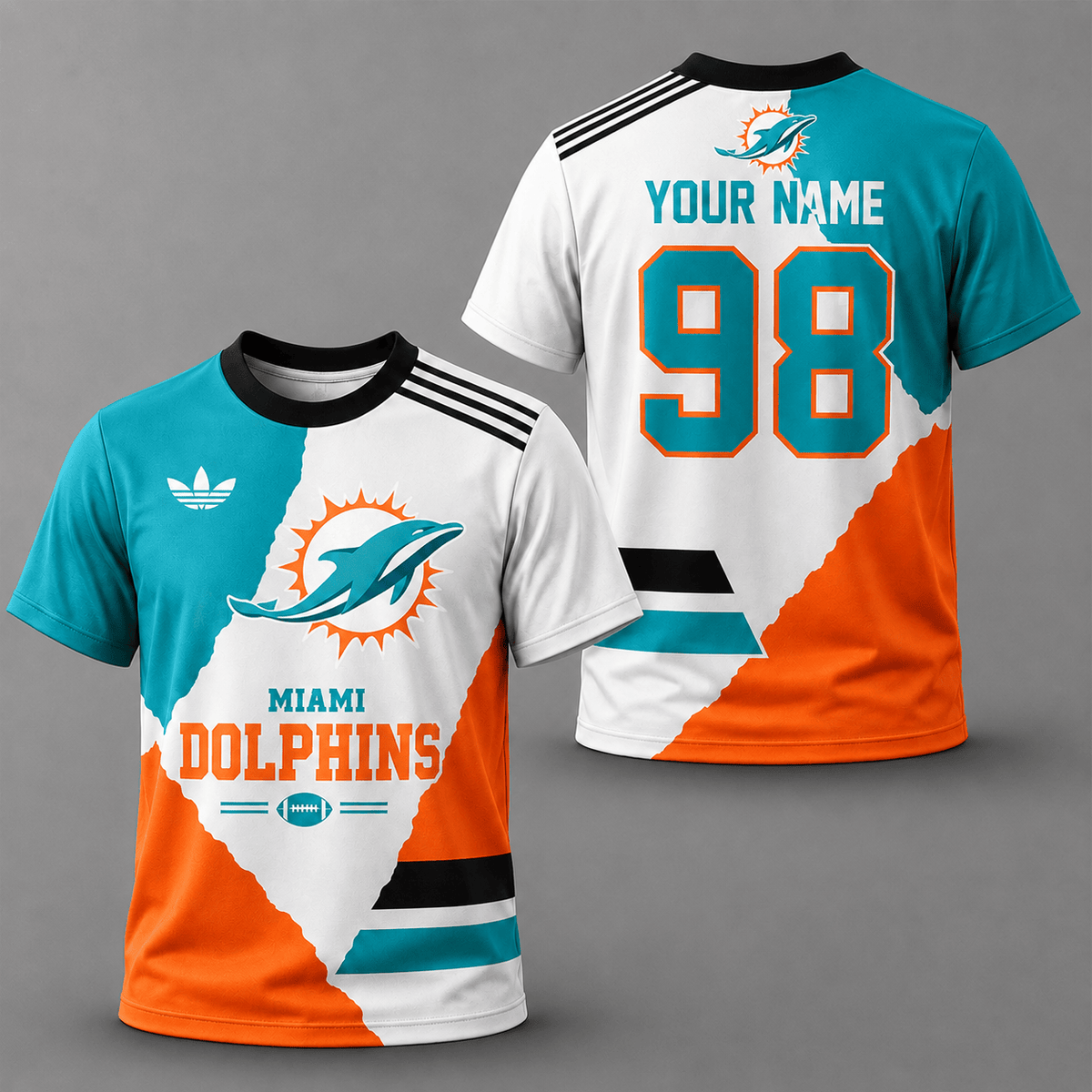 ELITE EDITION - NEW CUSTOMIZED NFL19 MDP MIAMI DOLPHINS T-SHIRTS, POLO SHIRT & ZIP POLO SHIRT