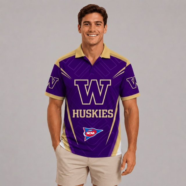 ELITE EDITION - NEW CUSTOMIZED NCAA FBS19 WSH WASHINGTON HUSKIES POLO SHIRT, ZIP POLO SHIRT, HOODIE, ZIP HOODIE, T-SHIRT & SWEATSHIRT