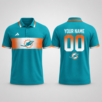 SPECIAL EDITION - NEW CUSTOMIZED NFL19 MDP MIAMI DOLPHINS T-SHIRT, POLO SHIRT, ZIP POLO SHIRT, SWEATSHIRT, HOODIE & ZIP HOODIE