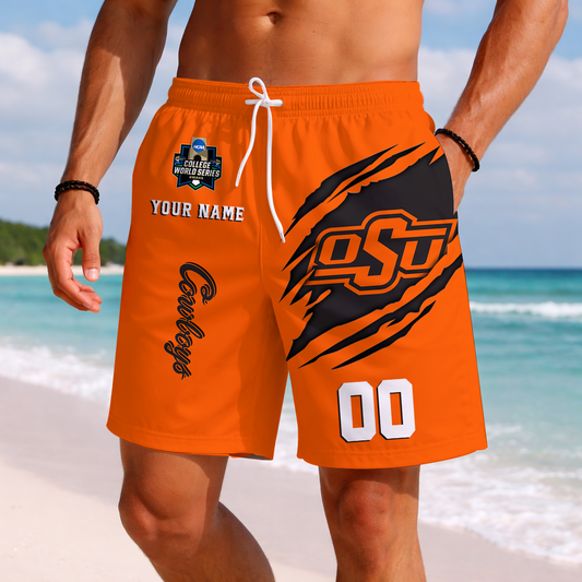 LIMITED DROP - NEW CUSTOMIZED | NCAA CWS19 OSC OS COWBOYS SHORT PANTS