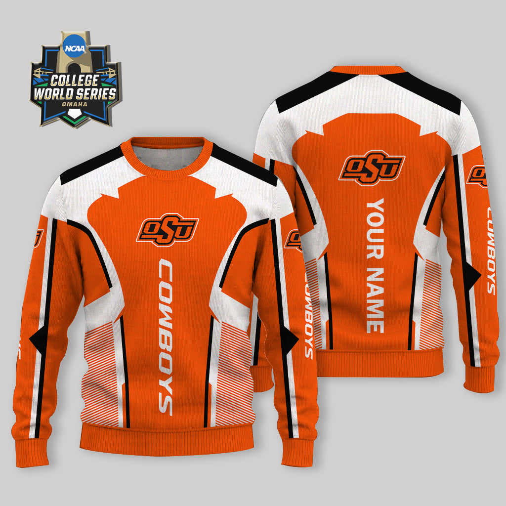 LIMITED EDITION - NEW CUSTOMIZED NCAA CWS19 OSC OKLAHOMA STATE COWBOYS UGLY SWEATER