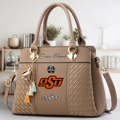 VIRAL EDITON - NEW CUSTOMIZED NCAA CWS19 OSC OS COWBOYS ZIP HANDBAG MULTICOLOR