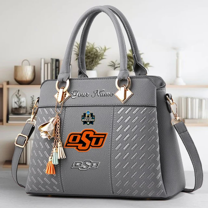 VIRAL EDITON - NEW CUSTOMIZED NCAA CWS19 OSC OS COWBOYS ZIP HANDBAG MULTICOLOR