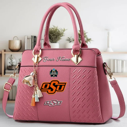 VIRAL EDITON - NEW CUSTOMIZED NCAA CWS19 OSC OS COWBOYS ZIP HANDBAG MULTICOLOR