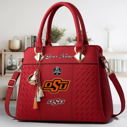 VIRAL EDITON - NEW CUSTOMIZED NCAA CWS19 OSC OS COWBOYS ZIP HANDBAG MULTICOLOR