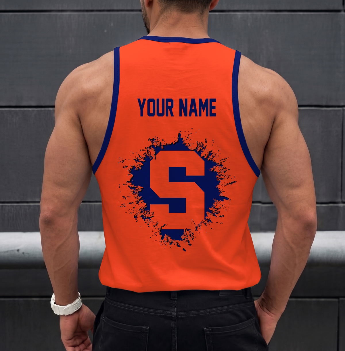 EXCLUSIVE EDTION - NEW CUSTOMIZED NCAA MAM19 SYO SYRACUSE ORANGE STRAPPY UNISEX TANK TOP