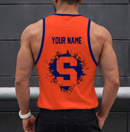 EXCLUSIVE EDTION - NEW CUSTOMIZED NCAA MAM19 SYO SYRACUSE ORANGE STRAPPY UNISEX TANK TOP