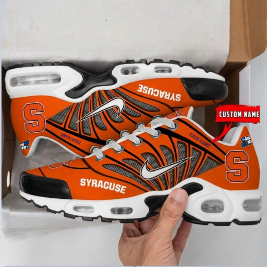 ELITE EDITION - NEW CUSTOMIZED NCAA MAM19 SYO SY ORANGE UNISEX AIR MAX PLUS SNEAKERS