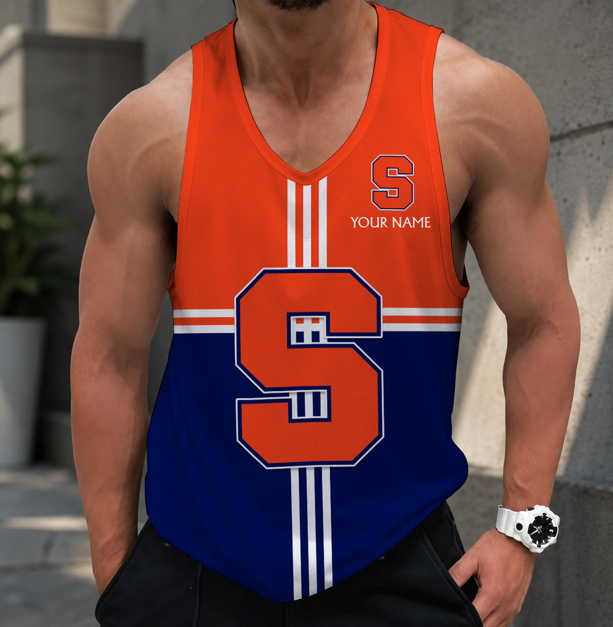 EXCLUSIVE EDTION - NEW CUSTOMIZED NCAA MAM19 SYO SYRACUSE ORANGE STRAPPY UNISEX TANK TOP