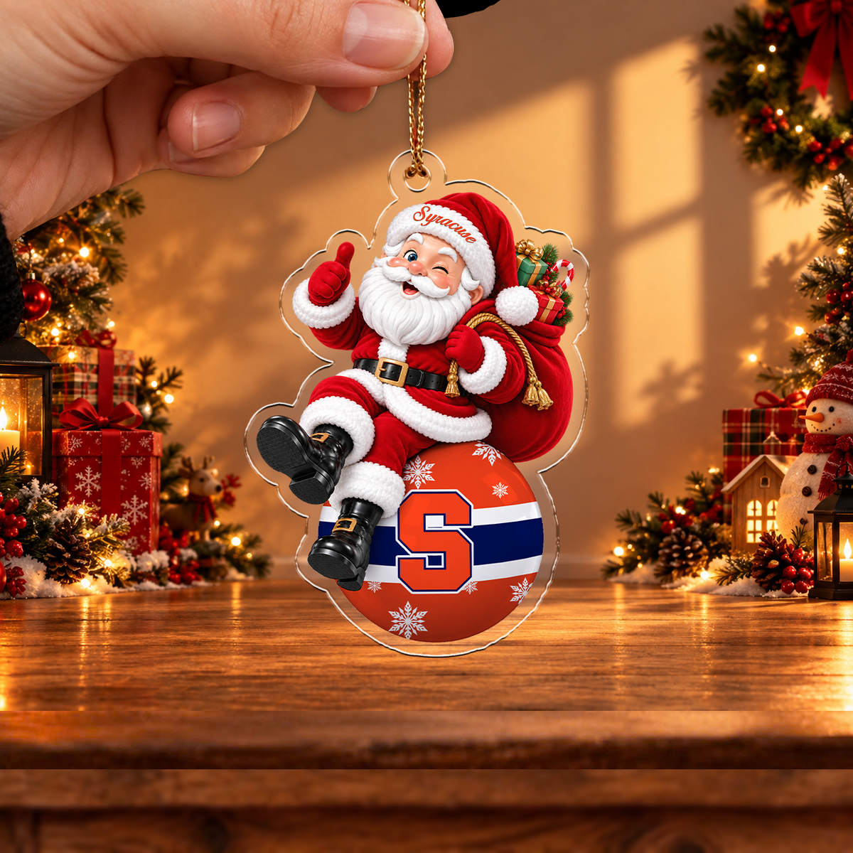 FLASH SALE - NEW CUSTOMIZED NCAA MAM19 SYO SYRACUSE ORANGE HALLOWEEN ACRYLIC ORNAMENT