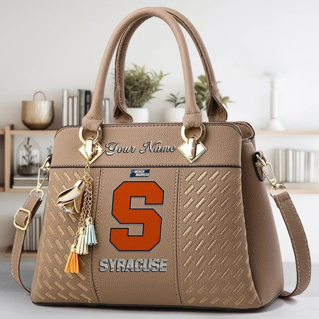 VIRAL EDITON - NEW CUSTOMIZED NCAA MAM19 SYO SY ORANGE ZIP HANDBAG MULTICOLOR
