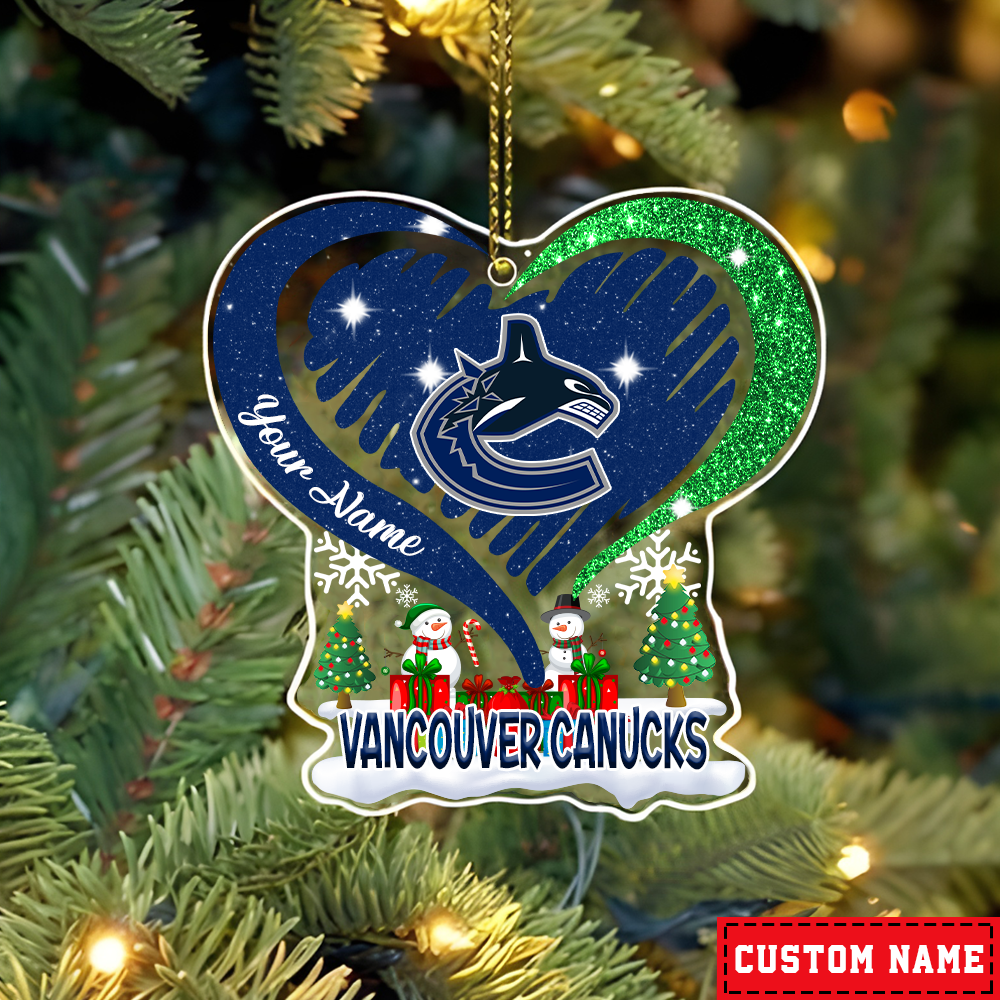 LIMITED EDITION - NEW CUSTOMIZED NHL19 VCC VANCOUVER CANUCKS CHRISTMAS ACRYLIC ORNAMENT