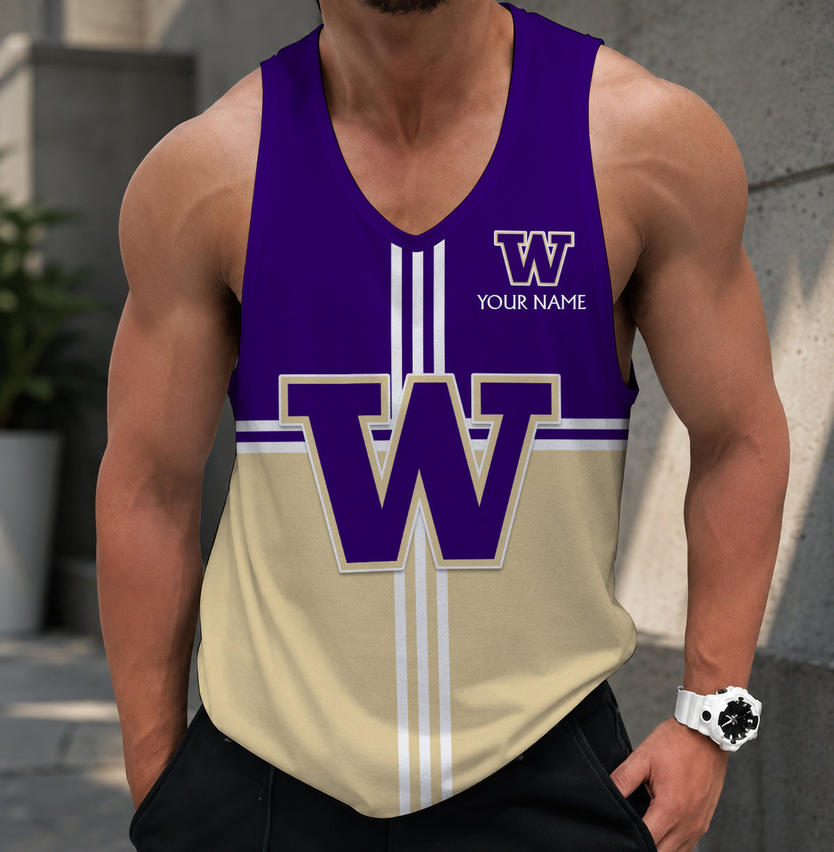 SPECIAL EDITION - NEW CUSTOMIZED NCAA FBS19 WSH WASHINGTON HUSKIES UNISEX TANK TOP