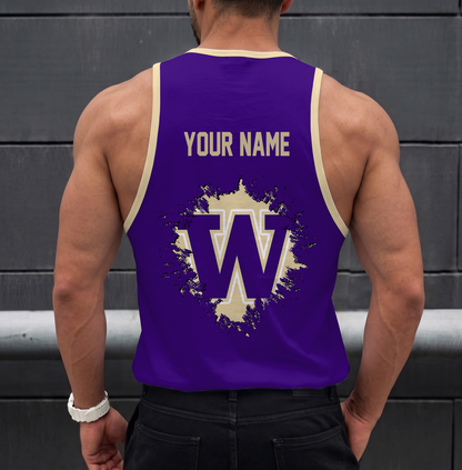 SPECIAL EDITION - NEW CUSTOMIZED NCAA FBS19 WSH WASHINGTON HUSKIES UNISEX TANK TOP