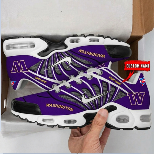 ELITE EDITION - NEW CUSTOMIZED NCAA FBS19 WSH WS HUSKIES UNISEX AIR MAX PLUS SNEAKERS