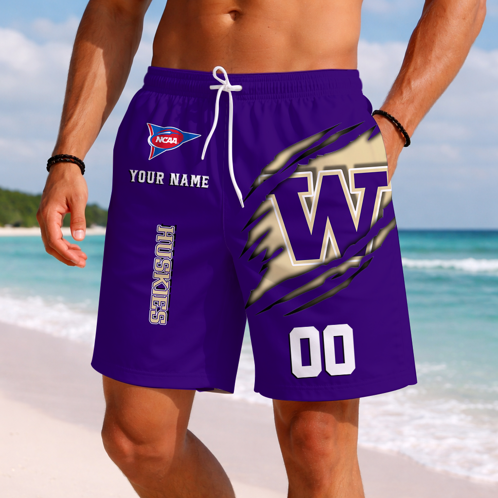 LIMITED DROP - NEW CUSTOMIZED | NCAA FBS19 WSH WS HUSKIES SHORT PANTS