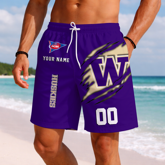 LIMITED DROP - NEW CUSTOMIZED | NCAA FBS19 WSH WS HUSKIES SHORT PANTS