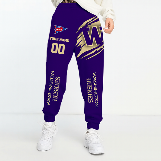 LIMITED DROP - NEW CUSTOMIZED | NCAA FBS19 WSH WS HUSKIES UNISEX LONG PANTS