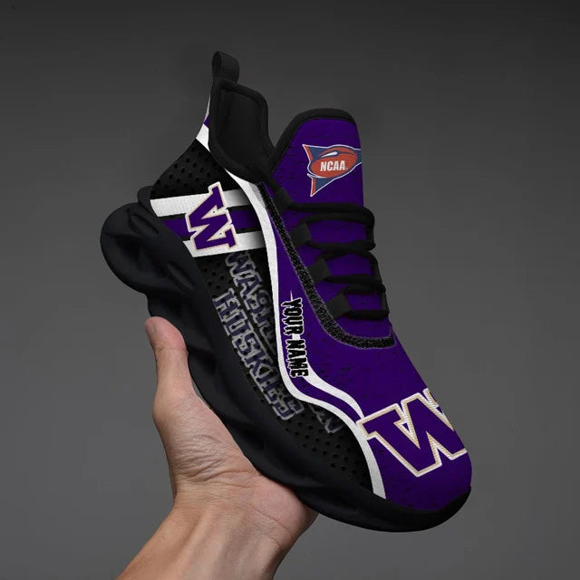 HOT DEAL - NEW CUSTOMIZED NCAA FBS19 WSH WASHINGTON HUSKIES CLUNKY SNEAKERS