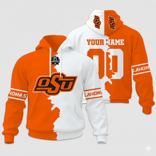 LIMITED EDITION - NEW CUSTOMIZED NCAA CWS19 OSC OS COWBOYS UNISEX HOODIE & ZIP HOODIE