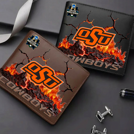 LIMITED EDITION - NEW CUSTOMIZED CWS NCAA19 OSC OS COWBOYS LEATHER WALLET