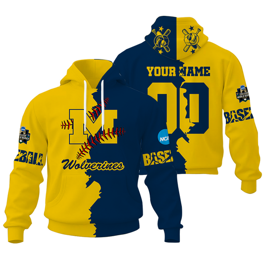 LIMITED EDITION - NEW CUSTOMIZED NCAA CWS01 MIW MI WOLVERINES UNISEX HOODIE & ZIP HOODIE