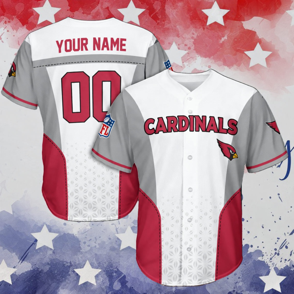VIRAL EDITION - NEW CUSTOMIZED NFL20 ARC ARIZONA CARDINALS BASEBALL JERSEY
