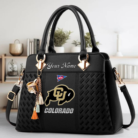 LIMITED EDITION - NEW CUSTOMIZED NCAA FBS20 CRB CR BUFFALOES ZIP HANDBAG MULTICOLOR