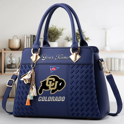 LIMITED EDITION - NEW CUSTOMIZED NCAA FBS20 CRB CR BUFFALOES ZIP HANDBAG MULTICOLOR