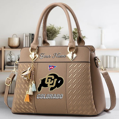 LIMITED EDITION - NEW CUSTOMIZED NCAA FBS20 CRB CR BUFFALOES ZIP HANDBAG MULTICOLOR