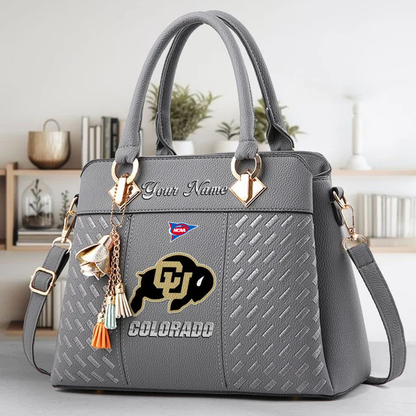 LIMITED EDITION - NEW CUSTOMIZED NCAA FBS20 CRB CR BUFFALOES ZIP HANDBAG MULTICOLOR
