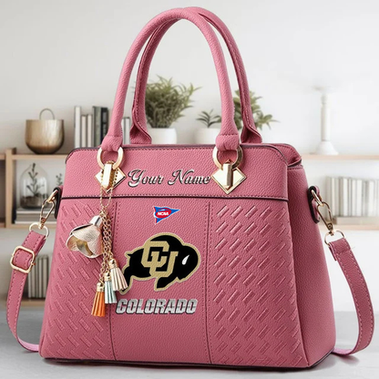 LIMITED EDITION - NEW CUSTOMIZED NCAA FBS20 CRB CR BUFFALOES ZIP HANDBAG MULTICOLOR