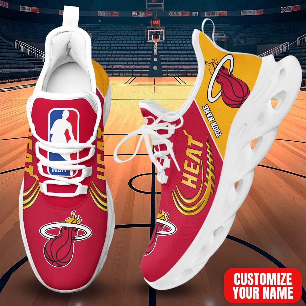 FINAL SALE - NEW CUSTOMIZED NBA20 MHE MIAMI HEAT PREMIUM CLUNKY SNEAKERS