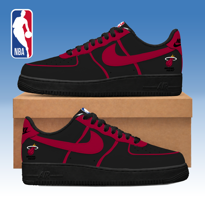 FINAL SALE - NEW CUSTOMIZED NBA20 MHE MIAMI HEAT AF1 SNEAKERS