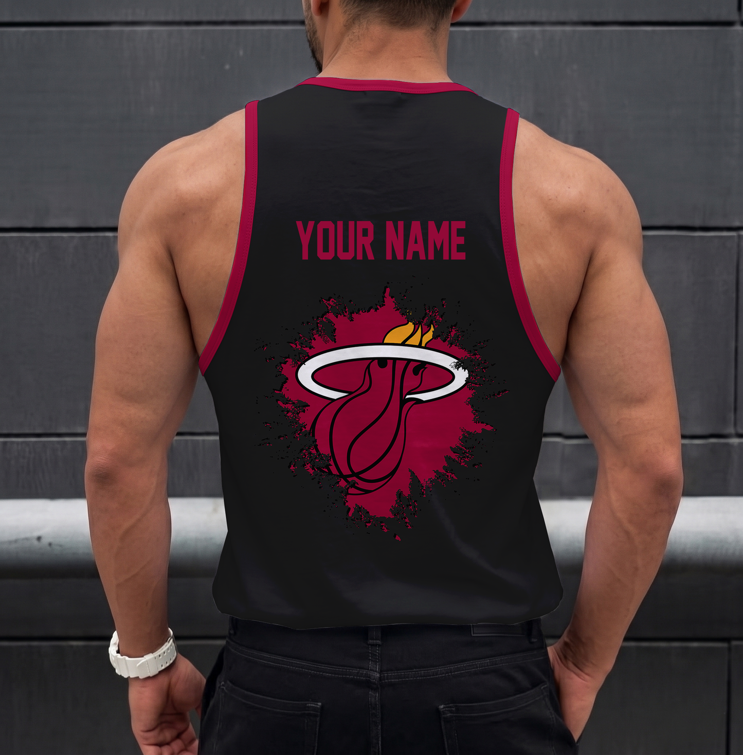 FINAL SALE - NEW CUSTOMIZED NBA20 MHE MIAMI HEAT UNISEX TANK TOP