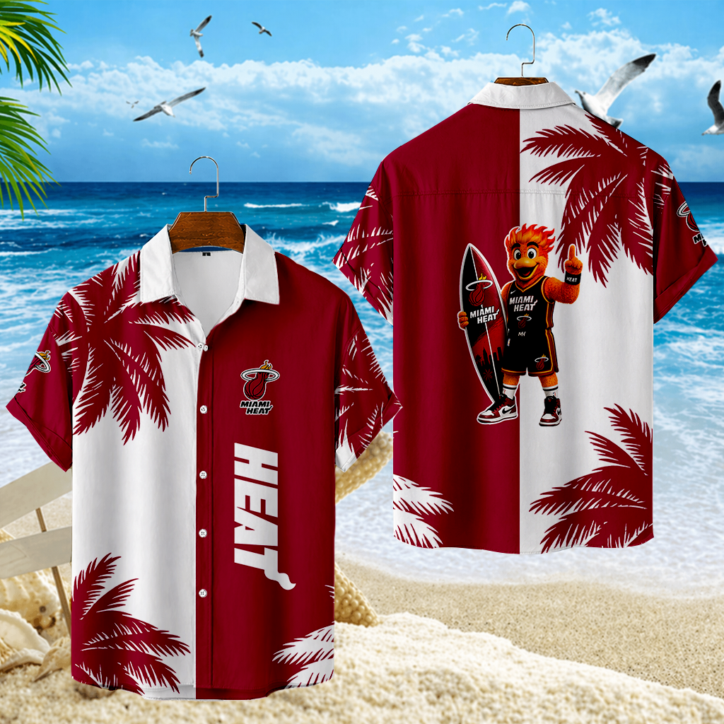 FINAL SALE - NEW CUSTOMIZED NBA20 MHE MIAMI HEAT UNISEX HAWAIIAN SHIRT