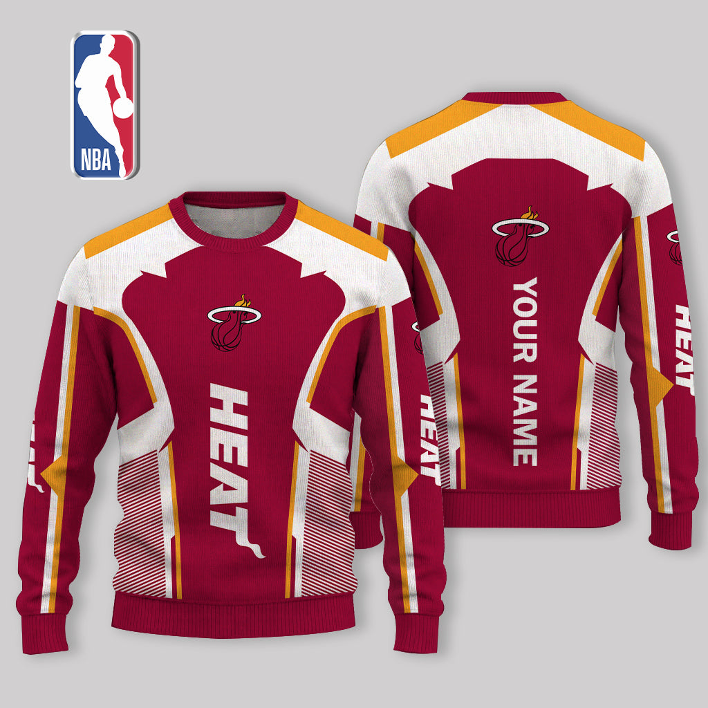 LIMITED EDITION - NEW CUSTOMIZED NBA20 MHE MIAMI HEAT UGLY SWEATER